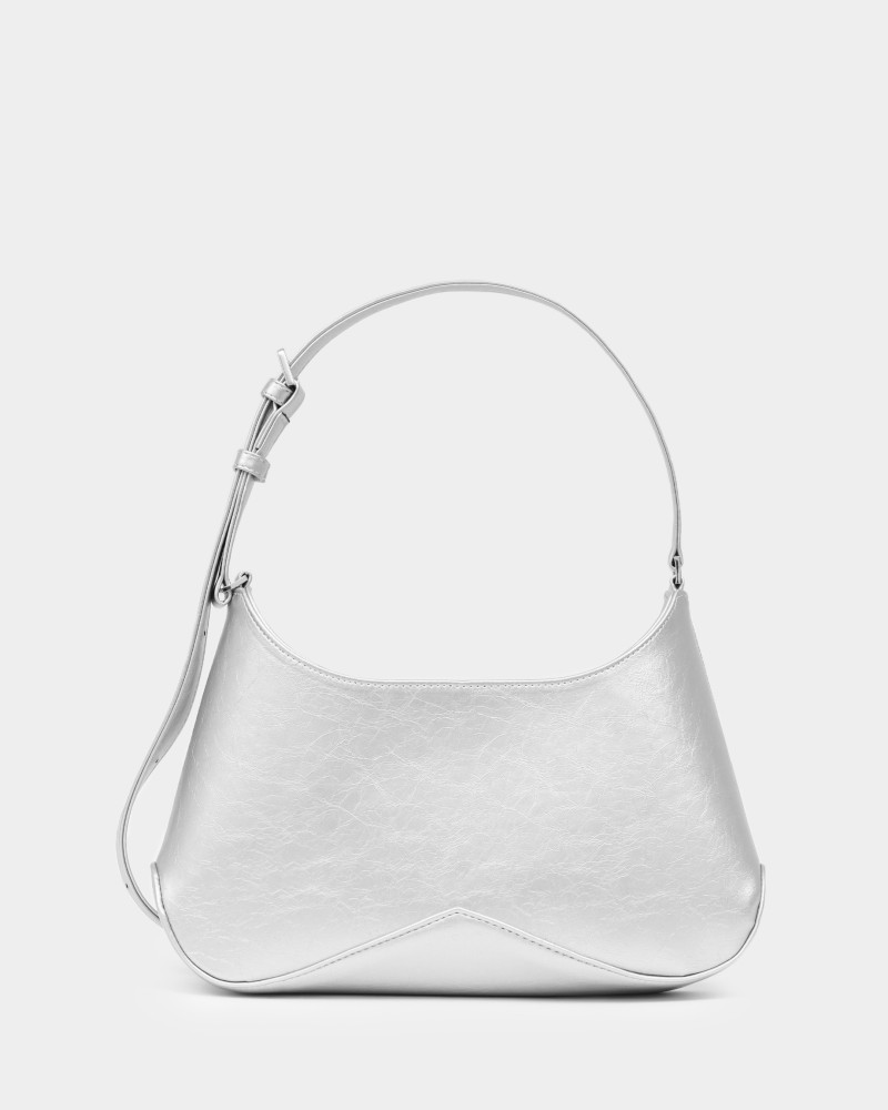 AT EASE  Silver handbag
