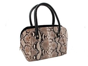 Exotic Piton Natural Leather Bag