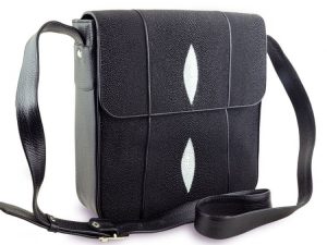 Exotic Skate Black Leather Bag